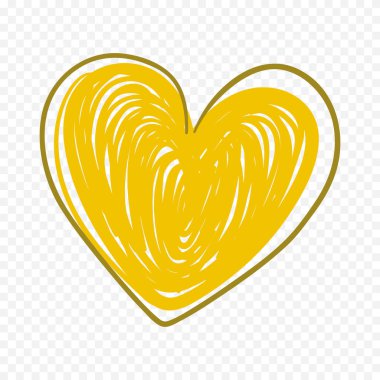 Beyaz arka planda el çizimi kalp Sevgililer Günü vektör elementleri kalp aşkı şekillendirir