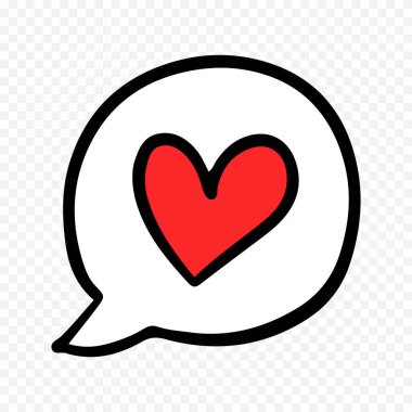 Beyaz arka planda elle çizilmiş kalp. Sevgililer Günü vektör elementleri aşkı şekillendirir.