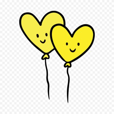 Doodle Hearts el çizimi aşk kalpleri vektör çizimi