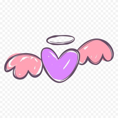 Doodle Hearts el çizimi aşk kalpleri vektör çizimi