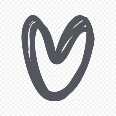 Doodle Hearts el çizimi aşk kalpleri vektör çizimi