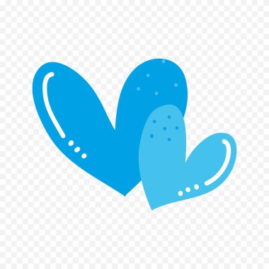 Doodle Hearts el çizimi aşk kalpleri vektör çizimi