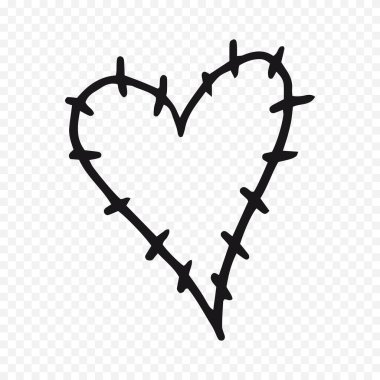 Doodle Hearts el çizimi aşk kalpleri vektör çizimi