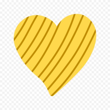 Beyaz arka planda elle çizilmiş kalp. Sevgililer Günü vektör elementleri aşkı şekillendirir.