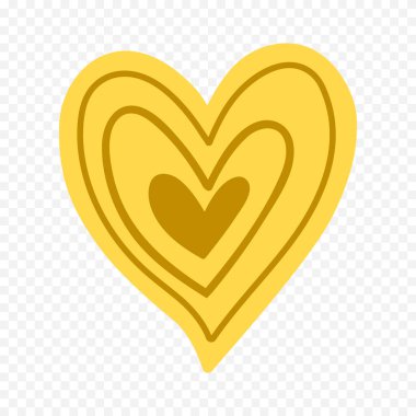 Beyaz arka planda elle çizilmiş kalp. Sevgililer Günü vektör elementleri aşkı şekillendirir.