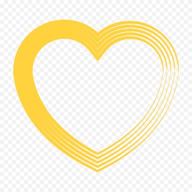 Karalama elle çizilmiş kalp beyaz arkaplan üzerine