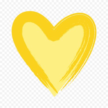 Karalama elle çizilmiş kalp beyaz arkaplan üzerine