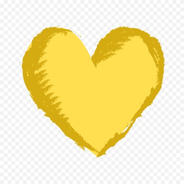 Karalama elle çizilmiş kalp beyaz arkaplan üzerine