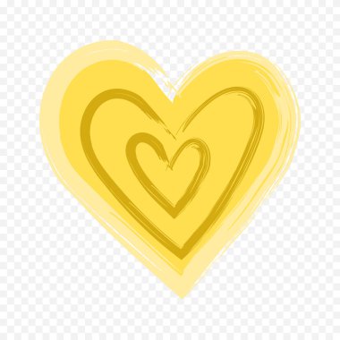 Karalama elle çizilmiş kalp beyaz arkaplan üzerine