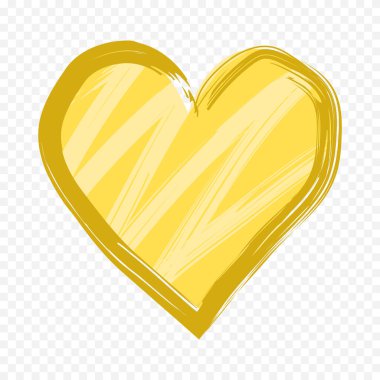 Karalama elle çizilmiş kalp beyaz arkaplan üzerine