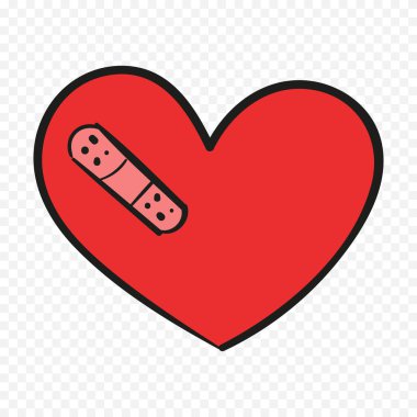 Karalama elle çizilmiş kalp beyaz arkaplan üzerine