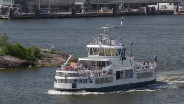 Liguki Finlandia Giugno 2021 Bellissimo Scatto Una Barca Turistica Finlandese — Video Stock