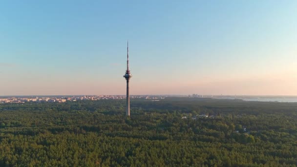 Estonia Luglio 2021 Impressionante Drone Della Torre Della Tallinn Estonia — Video Stock