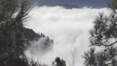 The view above the cloud in Mount Teide in Tenerife Spain found on top of the volcano.geology shot.4k