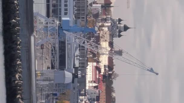 Estonie Octobre 2021 Impressionnant Tir Tallinn Depuis Navire Passagers Port — Video