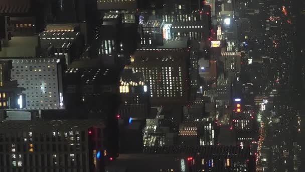 日本名古屋 2019年10月31日 日本名古屋市中心的高角景观 大建筑 都市生活忙碌的概念 相机慢慢地放大 垂直格式影片 — 图库视频影像