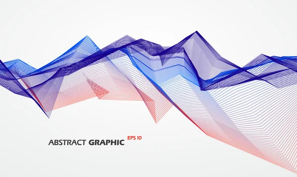 Čáry Barevném Gradientu Tvoří Grafiku Abstraktní Hory Vektorové Ilustrace — Stockový vektor