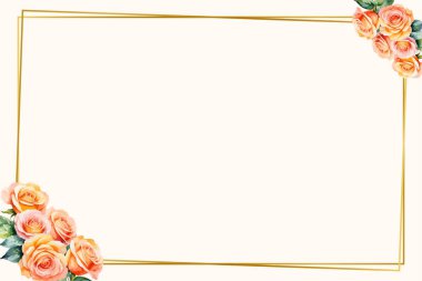 suluboya çiçek arkaplan çerçeve kenarı