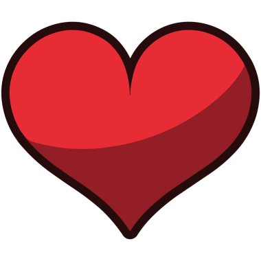 kalp simgesi, vektör illüstrasyonu