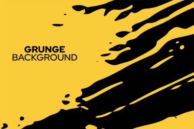 Grunge Arkaplanı Sarı ve Siyah Sıçrama Efekti