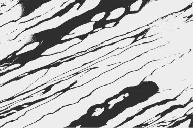 Siyah ve beyaz düzensiz şekil ve çizgilerle soyut geometrik grunge dokusu