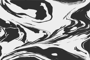 Siyah ve beyaz düzensiz şekil ve çizgilerle soyut geometrik grunge dokusu