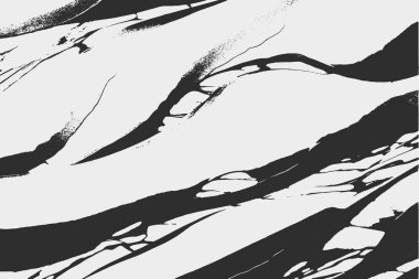 Siyah ve beyaz düzensiz şekil ve çizgilerle soyut geometrik grunge dokusu