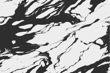 Siyah ve beyaz düzensiz şekil ve çizgilerle soyut geometrik grunge dokusu