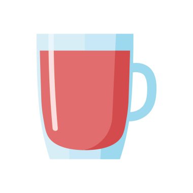 Çift Duvar Cam Kupasında Kırmızı İçecek