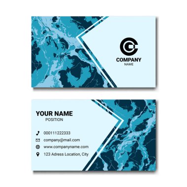 Mavi Mermer İş Kartı Tasarımı