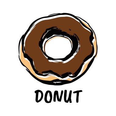 Çikolata Lezzetli Donut Çizimi