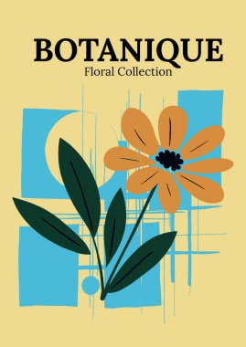 Botanique Çiçek Koleksiyonu Asgari İllüstrasyon