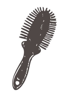 Saç Tarağı El Çizimi Çizimi