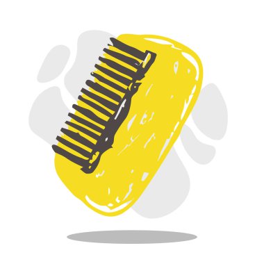Saç Tarağı El Çizimi Çizimi