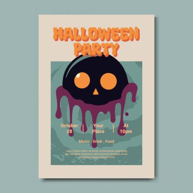 Cadılar Bayramı Partisi Davetiyesi Korkunç bir canavarla