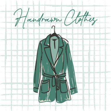 El çizimi Yeşil Ceket