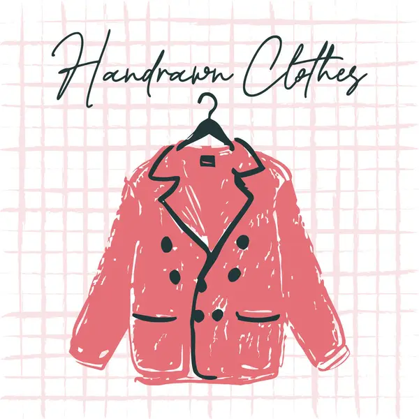 El Çizimi Pembe Ceket Çizimi