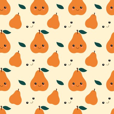Şirin ve mutlu armut armutsuz desen tasarımı