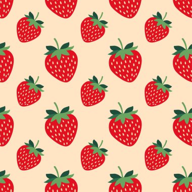 Çilek aromalı dikişsiz desen tasarımı