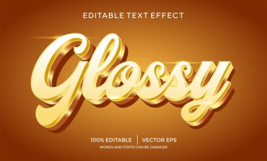 Parlak 3d metin efekti şablonu