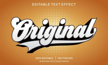 3B orijinal vektör metin efekti düzenlenebilir