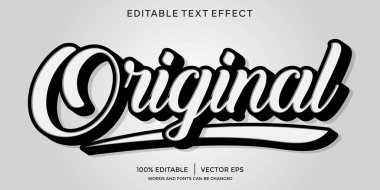 Modern biçim tasarımlı orijinal vektör metin efekti