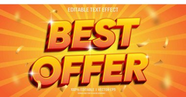 Modern stil tasarımı ile en iyi 3d vektör metin efektini sunar