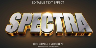 Modern biçim tasarımlı düzenlenebilir spektra vektör metin efekti