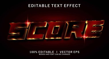 Modern stil tasarımı ile düzenlenebilir skor 3d vektör etkisi