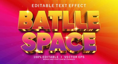  savaş alanı düzenlenebilir metin biçimi etkisi 3B vektör metni