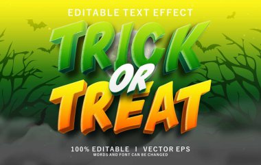 Modern biçim tasarımı ile 3d vektör metin efekti düzenlenebilir veya tedavi edilebilir