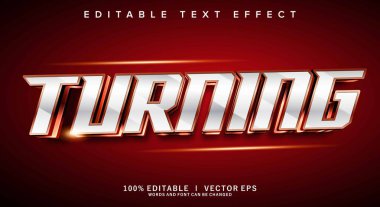 Modern biçim tasarımlı 3d vektör metin efekti