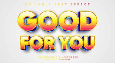 Modern biçim tasarımlı 3d vektör metin efekti sizin için iyi