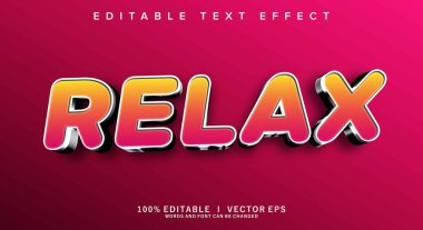 Modern stil tasarımı ile düzenlenebilir rahatlama 3d vektör etkisi